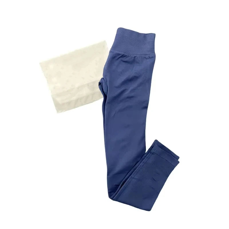 Leggings de Ioga Sem Costura para Mulheres Impact-Impact com Logo Branco, Leggings de Ginástica com Efeito de Levantamento de Bumbum, Leggings de Alta Elasticidade para Fitness