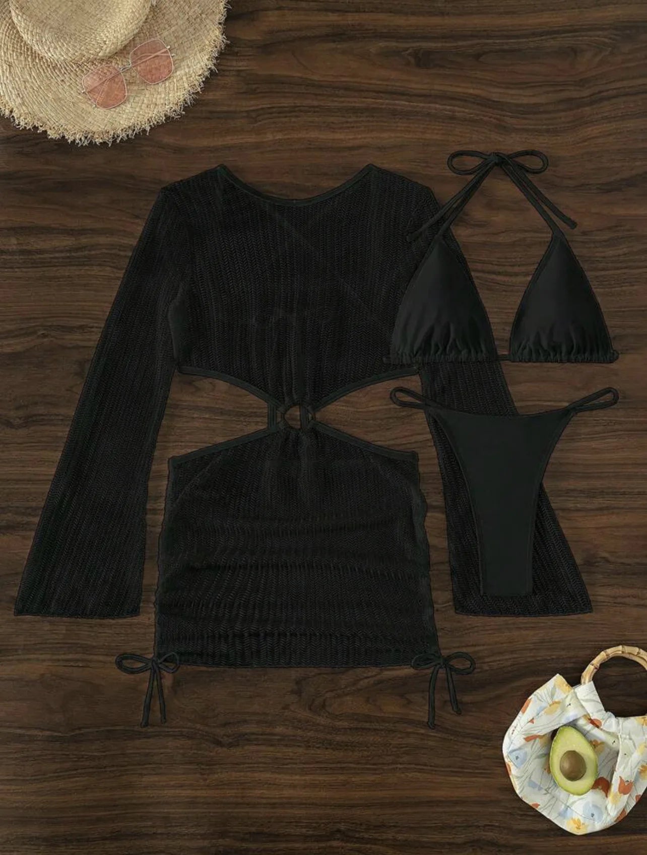 Biquínis Sexy 2025 Trajes de Banho Femininos Conjunto de Biquíni Brasileiro de Três Peças Roupas de Praia Trajes de Banho para a Piscina