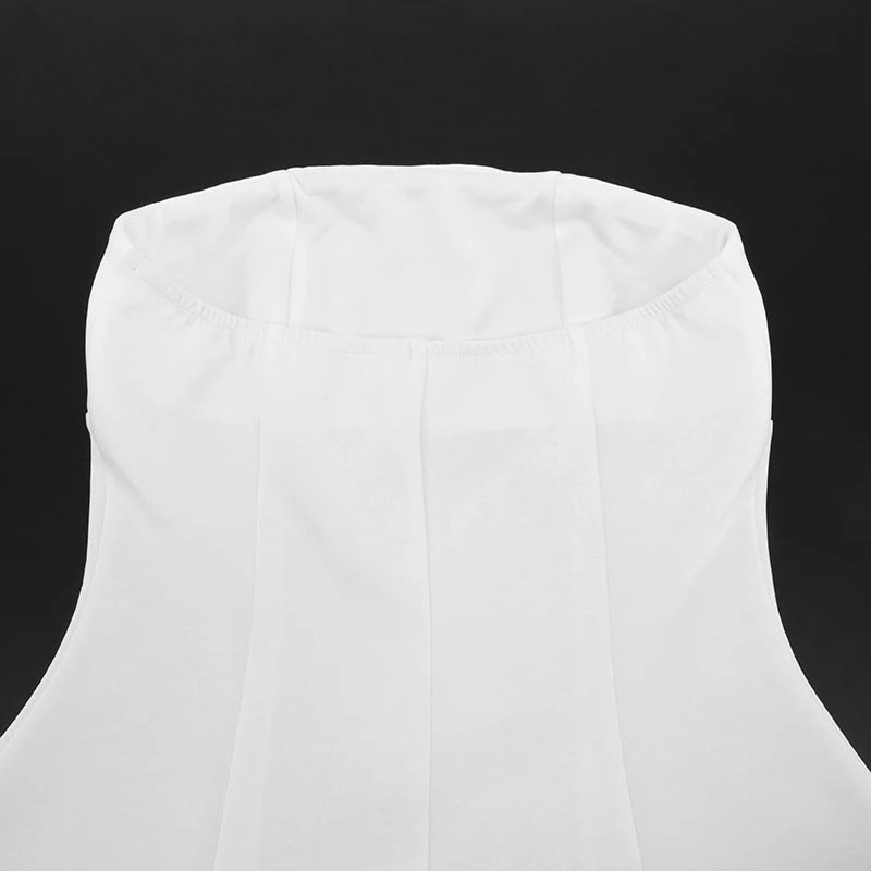 Vestido A-Line Sexy para Mulheres, Novo, Sólido, Sem Mangas, Ombros à Mostra, Vestidos Justos, Moda Elegante para Festa e Balada