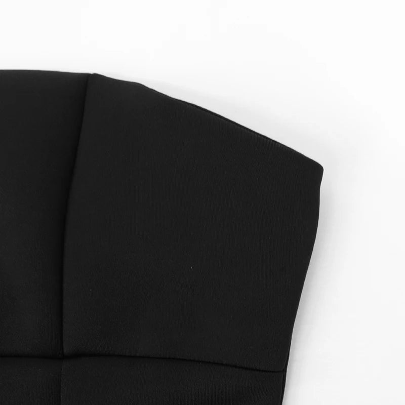 Vestido A-Line Sexy para Mulheres, Novo, Sólido, Sem Mangas, Ombros à Mostra, Vestidos Justos, Moda Elegante para Festa e Balada