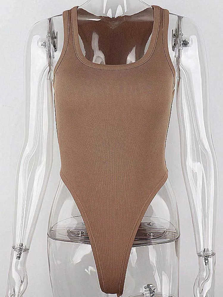 Macaquinho de Malha Sem Mangas Hot Summer Sexy Bodycon Off Shoulder Halter Tops Casual Street Bodice Para Mulheres ClubWear
