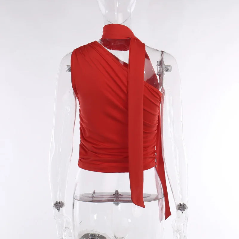 Top Crop Sem Costas Sexy Off Shoulder Halter para Mulheres, Vintage, Sem Mangas, Roupas Y2K para Clubes, Casual Feminino Verão 2024