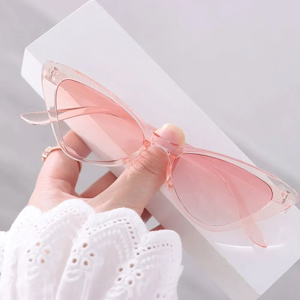 Novos Óculos de Sol Pequenos Cat Eye para Mulheres, Moda, Lentes Gradientes, Óculos de Sol Triangulares Femininos para Festas, Acessórios de Óculos UV400