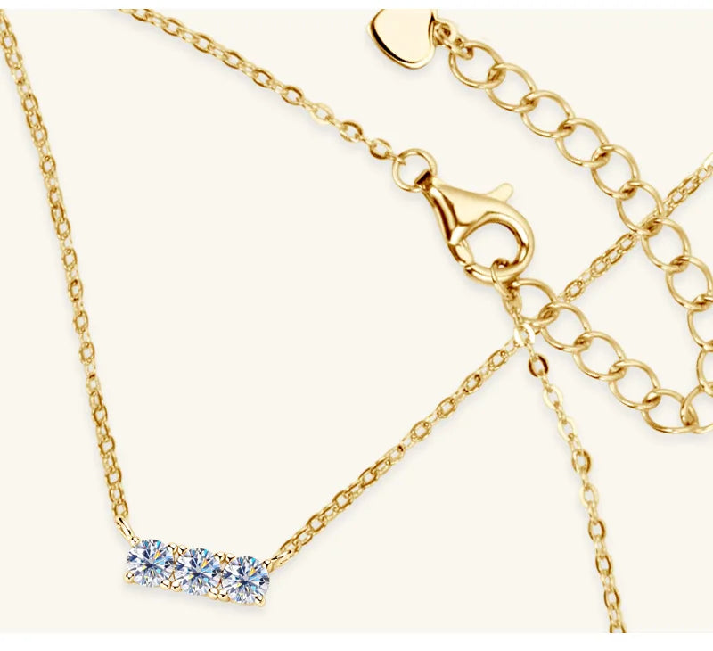 Colar de Mulher D Color com Pendente em Moissanite, Prata s925, Amarelo, Coleção Completa de Moissanite para Mulheres, Colar de Luxo com Pendente em Moissanite para Mulheres