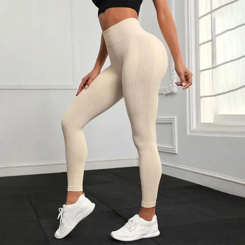 Leggings de Ginástica Sem Costura para Mulheres, Calças de Yoga Sexy, Leggings de Cintura Alta para Levantar o Bumbum, Roupas Esportivas Femininas, Vestuário de Fitness