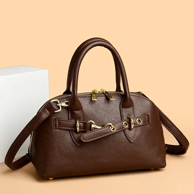 High Quality Leather Tote Bag Fashion Women Shoulder Messenger Bags Luxury Large Capacity Wear-resistant Handbag Female Sac