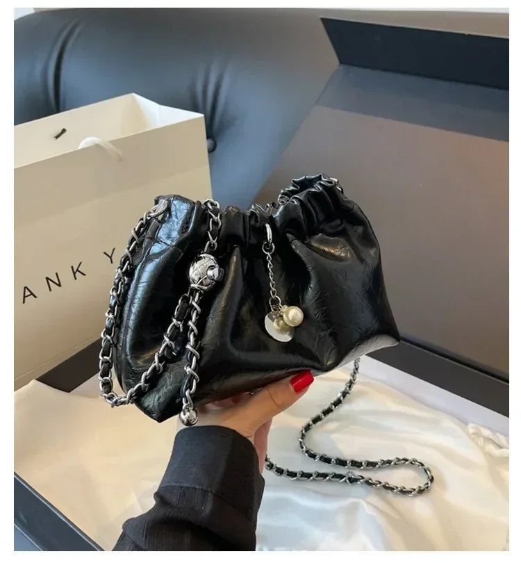 Women Y2K Millennium Bag  New High Sense Shoulder Bags Summer Chain Bag Fashion Bucket Bag Messenger Bags Purses Handbags 2024
