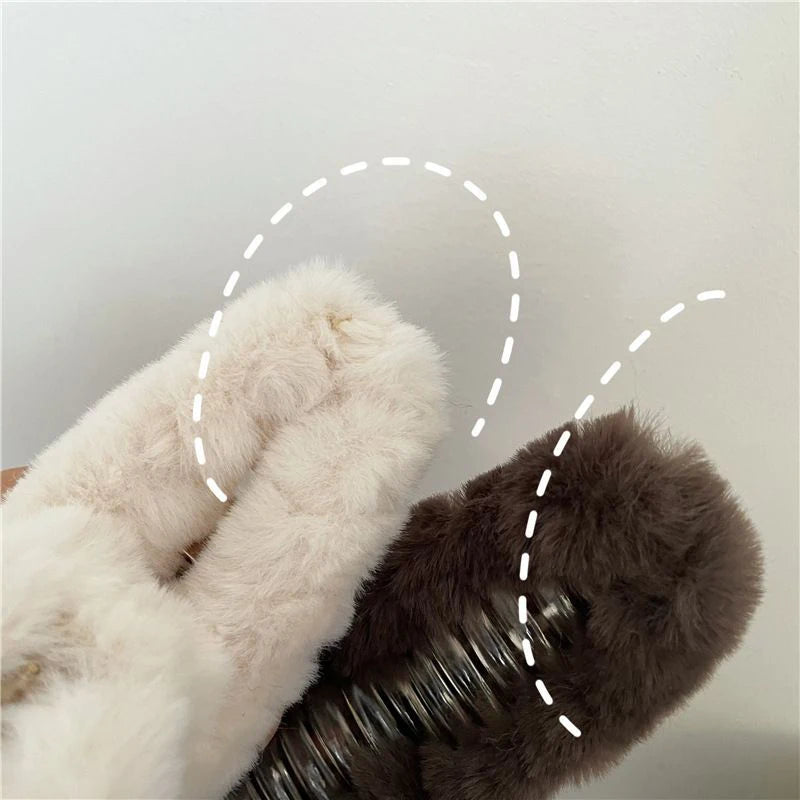 Clips de cabelo de tubarão grande em pelúcia de urso de cartoon com cabelo, claw faux fur, moda coreana para outono e inverno, clipes de caranguejo INS novos e presilhas.