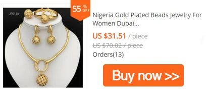 Conjunto de Joias em Ouro Dubai, Colar Cubano e Brincos para Mulheres, Jóias de Casamento para Noivas, Presente para Festa de Banquetet