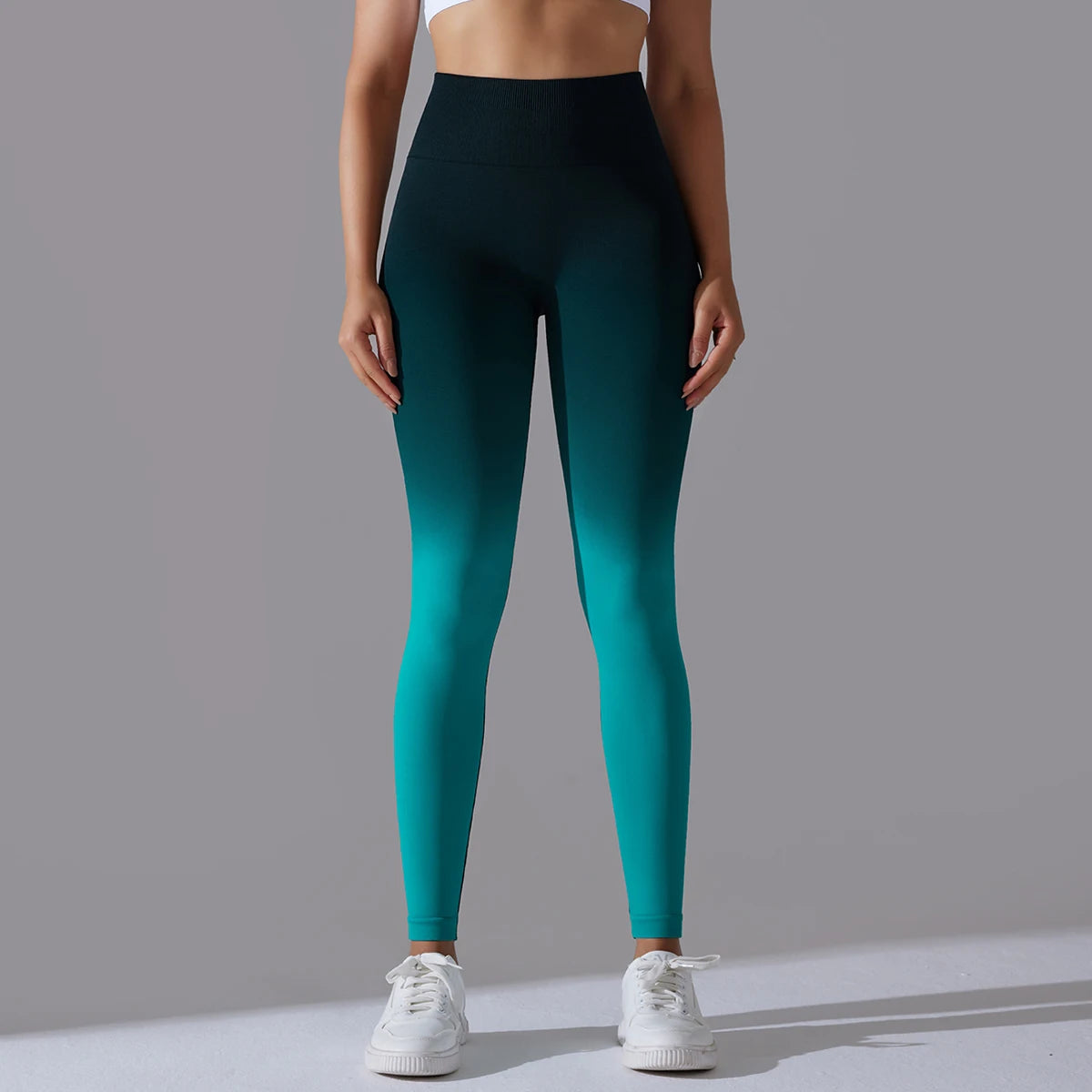 Leggings Seamless de Cintura Alta para Yoga, com Controle de Barriga e Efeito Bumbum, Leggings para Exercício e Esportes, Apertadas para Mulheres