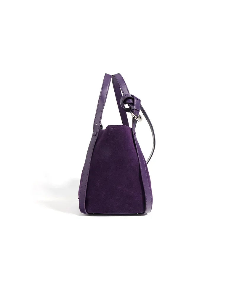 Genuine Leather Tote Bag Large Capacity Vegetable Basket Bucket Bag Luxury Designer Shoulder Bag For Women