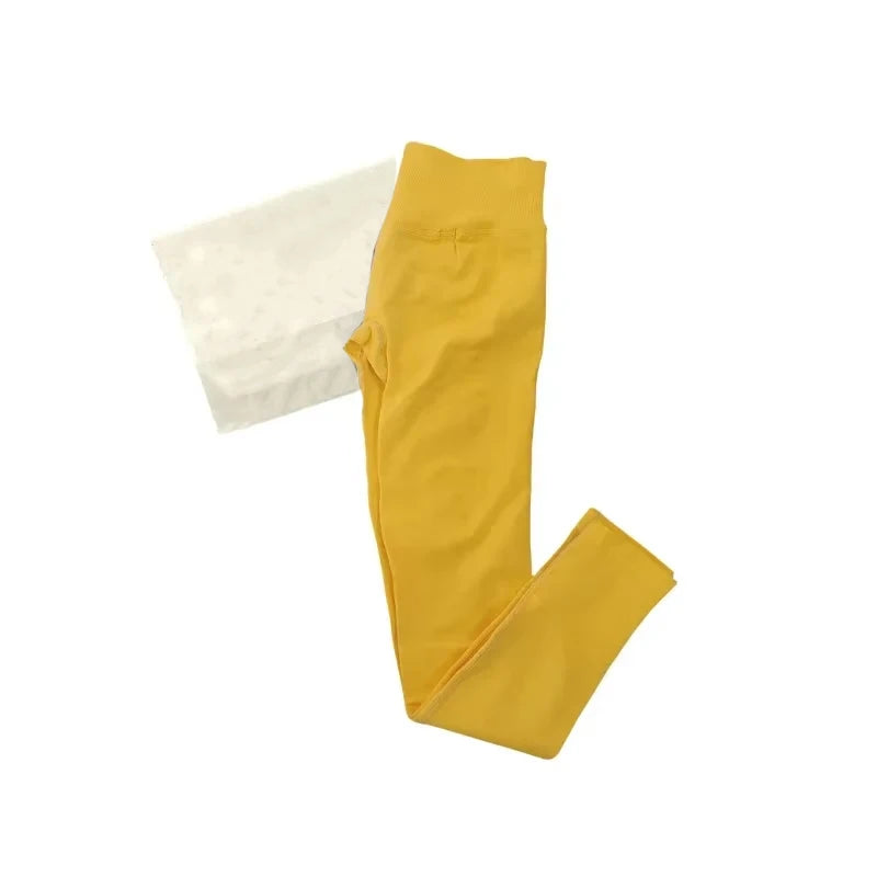Leggings de Ioga Sem Costura para Mulheres Impact-Impact com Logo Branco, Leggings de Ginástica com Efeito de Levantamento de Bumbum, Leggings de Alta Elasticidade para Fitness