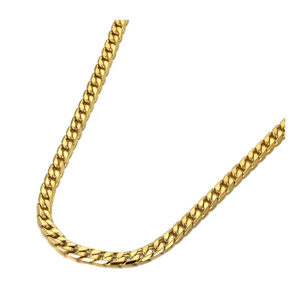 Colar em Cadeia de Aço Inoxidável Lokaer Punk 14 para Homens e Mulheres Hiphop/Rock, Choker Cubano Vintage N20301