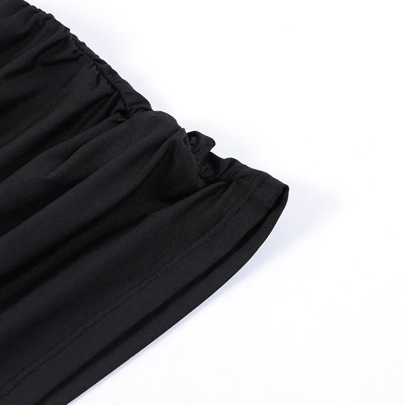 Top Crop Sem Costas Sexy Off Shoulder Halter para Mulheres, Vintage, Sem Mangas, Roupas Y2K para Clubes, Casual Feminino Verão 2024