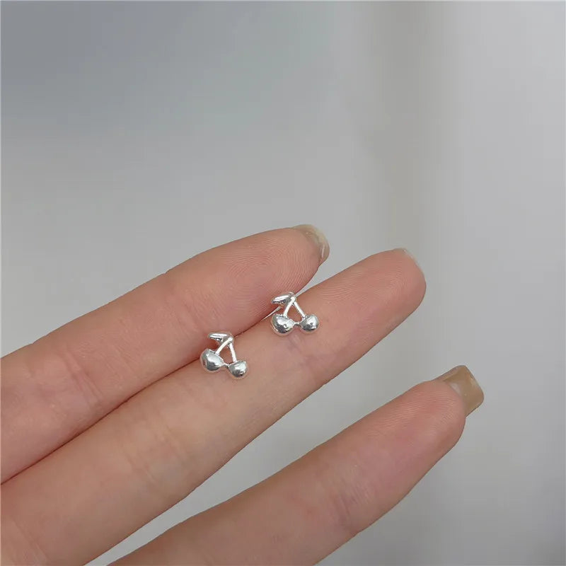 Minimalism Heart Earring 925 Silver Needle Allergic Protection Mini Small Stud Earrings for Women Girls Jewellery Wholesale Gift