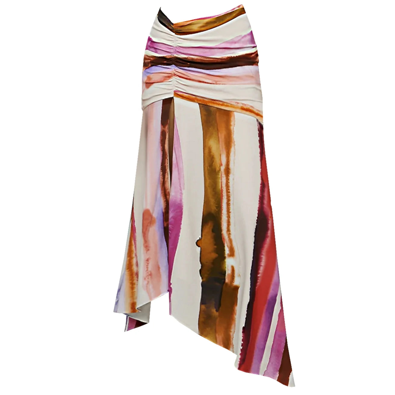 Conjunto de 2 peças de maiô listrado com saia longa, biquíni sexy feminino com push up, halter, biquíni feminino, traje de banho modelador, roupa de praia.