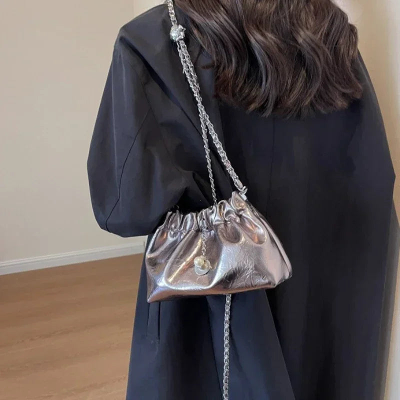 Women Y2K Millennium Bag  New High Sense Shoulder Bags Summer Chain Bag Fashion Bucket Bag Messenger Bags Purses Handbags 2024