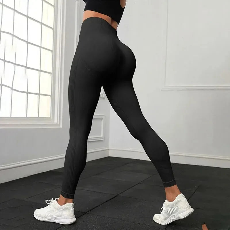 Leggings de Ginástica Sem Costura para Mulheres, Calças de Yoga Sexy, Leggings de Cintura Alta para Levantar o Bumbum, Roupas Esportivas Femininas, Vestuário de Fitness