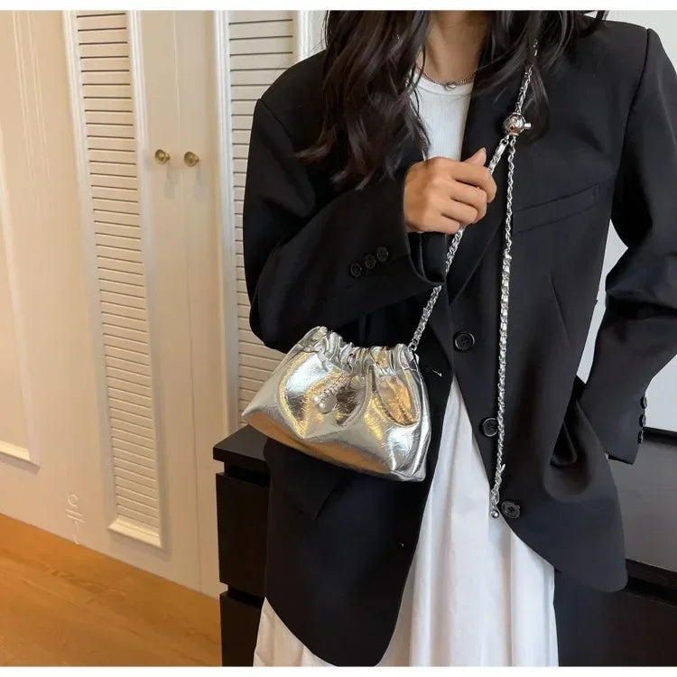 Women Y2K Millennium Bag  New High Sense Shoulder Bags Summer Chain Bag Fashion Bucket Bag Messenger Bags Purses Handbags 2024