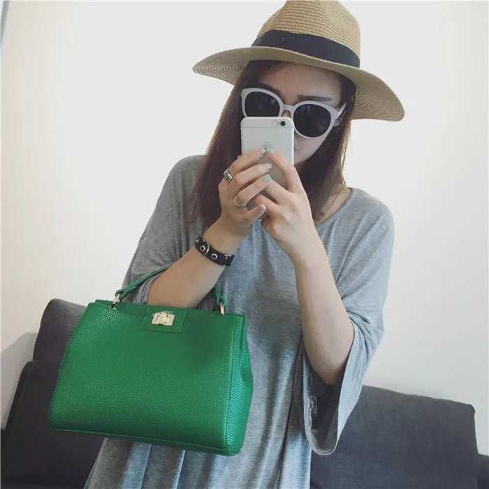 Women designer office tote bag large capacity bucket bag bussiness top handle bag handbag grey black green purple