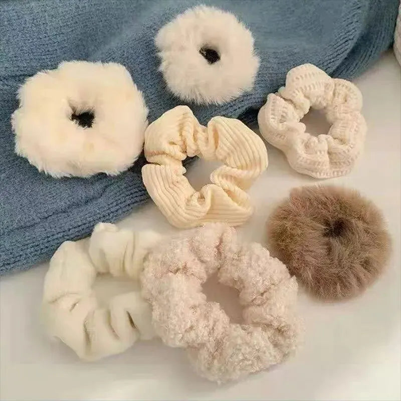 Conjunto de 7/21 peças de presilhas de cabelo para mulheres - Conjunto de elásticos de cabelo macios sólidos para meninas, suportes de coque, bandas de borracha, amarras de cabelo, acessórios para cabelo
