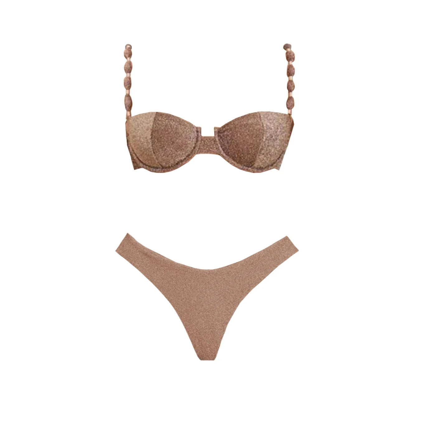 Conjunto de 3 peças de maiô push up com saia longa, sexy, moda feminina, biquíni com decote em V, macacão brilhante, roupa de banho e cobertor de praia.