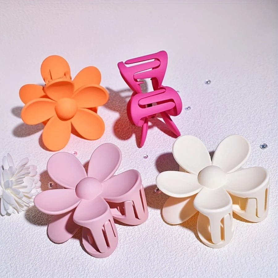 Conjunto de 7 peças de grampos de cabelo em forma de flor multicoloridos, antideslizantes, adequados para diferentes tamanhos e comprimentos de cabelo, com estilo boêmio.
