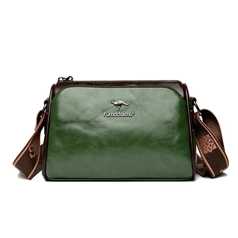 Women High Quality Soft Leather Shoulder Bags Luxury Designer Purses Crossbody Bag Ladies Vintage Messenger Commuting Sac A Main