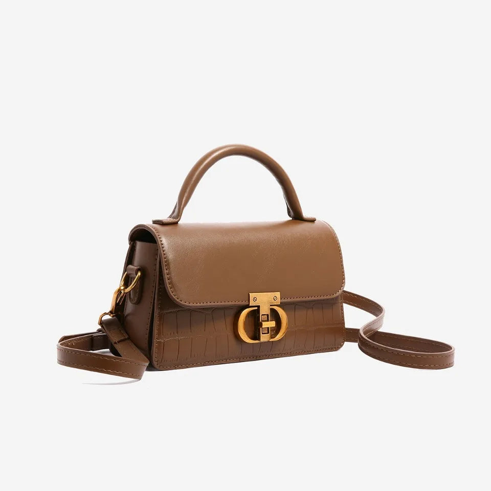 Small Leather Armpit Party Bags for Women Shoulder Crossbody Bag Ladies Vintage Underarm Handbags Summer Lock Tote Sac 2025 New