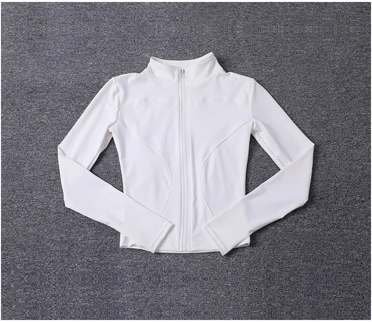 Jaqueta Esportiva Feminina de Manga Longa, Camisa de Treino, Casaco para Academia, Roupas de Yoga, Roupas Esportivas