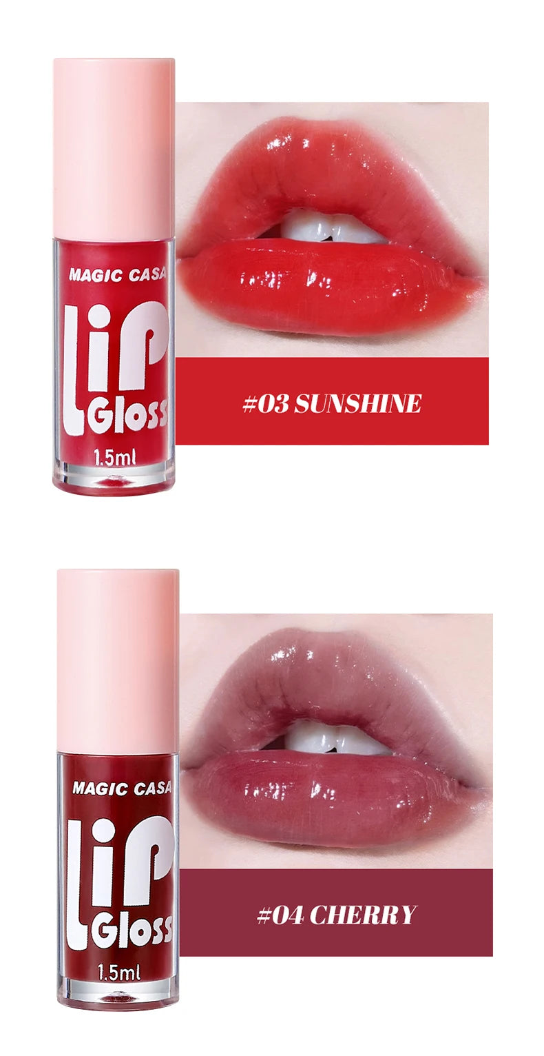 MAGIC CASA 6 peças/conjunto Pequena garrafa Óleo Labial Gel Hidratante de longa duração Hidratante Lábios Líquido Brilhante Suave