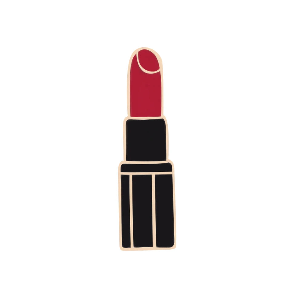 Meninas Sexy Lábios Vermelhos e Alfinetes de Esmalte de Batom, Charme Feminino, Broches de Metal, Pin de Lapela para Casaco, Chapéu, Bolsa, Pins Distintivos, Acessórios de Joias, Presente