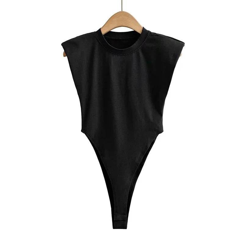 Mangas dessaturadas sexy mulheres, macacão verão, bodycon com ombreiras, macacão preto sem mangas para mulheres brancas.
