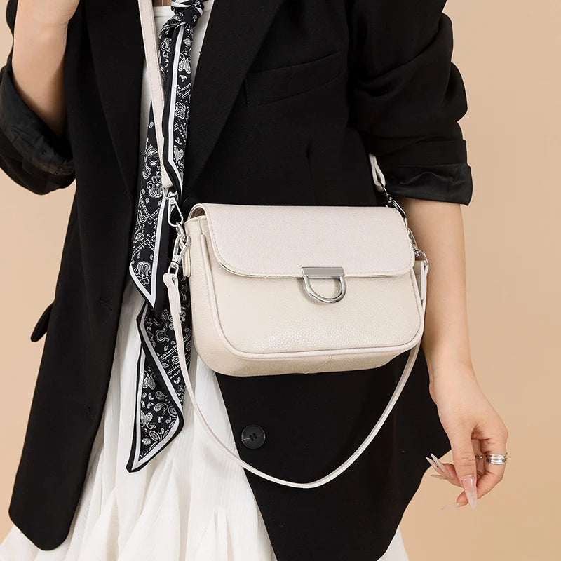 100% Genuine Leather Handbag 2025 Fashion Solid Color Female Shoulder Crossbody Bag Women bags Designer Cowhide Ladies Tote Bags