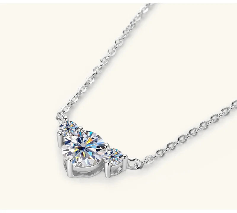Colar de Mulher D Color com Pendente em Moissanite, Prata s925, Amarelo, Coleção Completa de Moissanite para Mulheres, Colar de Luxo com Pendente em Moissanite para Mulheres