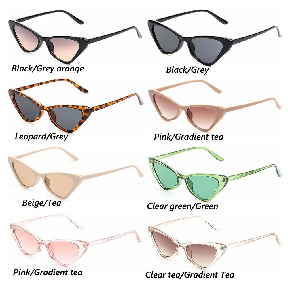 Novos Óculos de Sol Pequenos Cat Eye para Mulheres, Moda, Lentes Gradientes, Óculos de Sol Triangulares Femininos para Festas, Acessórios de Óculos UV400