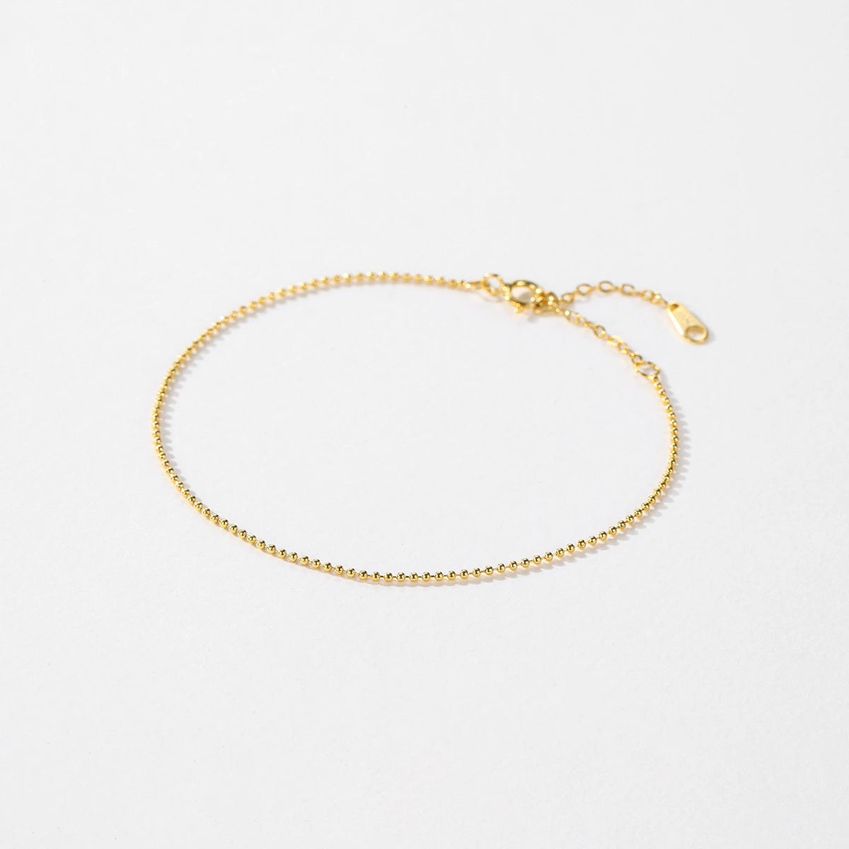 MODIAN Pulseira Ajustável Empilhável de Pequenas Esferas Finas em Prata Esterlina 925 - Presente de Dia dos Namorados para Mulheres - Joias Finas