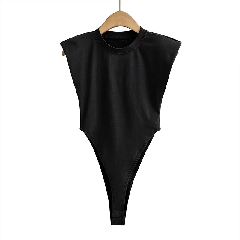 Mangas dessaturadas sexy mulheres, macacão verão, bodycon com ombreiras, macacão preto sem mangas para mulheres brancas.