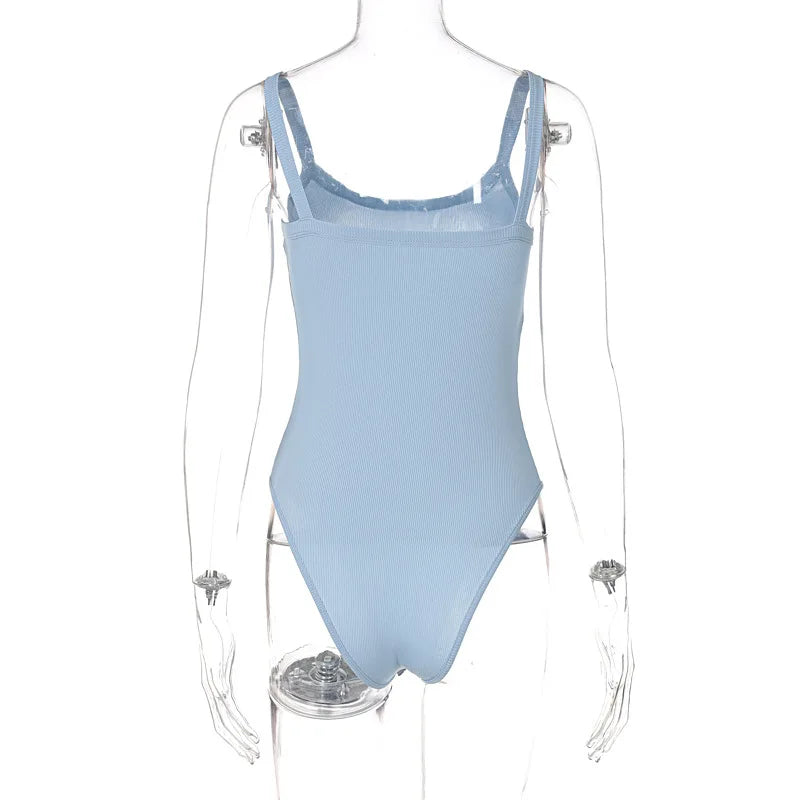 Strap Sólido Bodycon Sexy Body Casual Básico Branco Verão Bodysuit Tops Femininos Sem Mangas Bodysuits Transparente Macacão Slim