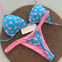 Novo Maiô Branco Sólido para Mulheres, Conjunto de Dois Peças com Cintura Baixa e Laço, Moda de Praia