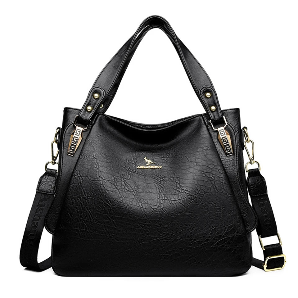 Genuine Brand Soft Leather Top-handle Bags Female Handbags Women Shoulder Crossbody Tote Messanger Bag Large Capacity Sac A Main