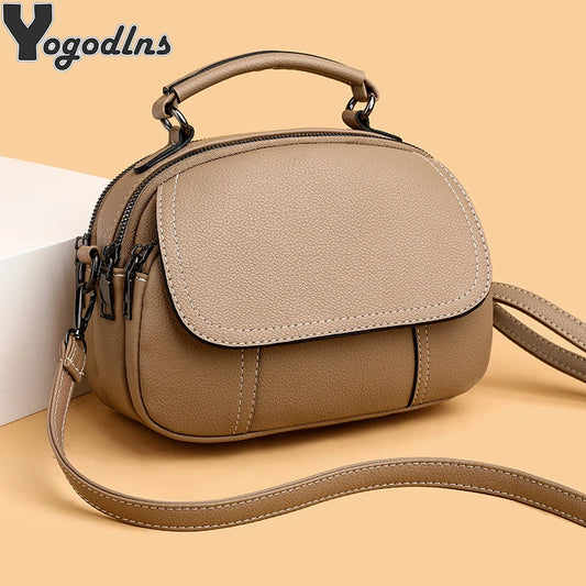 High Quality Fashionable Retro PU Leather Crossbody Bag Classic Small Shoulder Crossbody Bag Women's Luxurious Shell Handbags