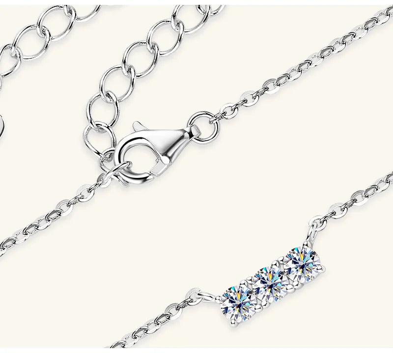 Colar de Mulher D Color com Pendente em Moissanite, Prata s925, Amarelo, Coleção Completa de Moissanite para Mulheres, Colar de Luxo com Pendente em Moissanite para Mulheres