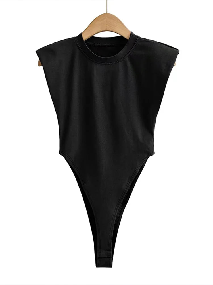 Mangas dessaturadas sexy mulheres, macacão verão, bodycon com ombreiras, macacão preto sem mangas para mulheres brancas.