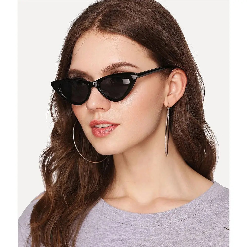Novos Óculos de Sol Pequenos Cat Eye para Mulheres, Moda, Lentes Gradientes, Óculos de Sol Triangulares Femininos para Festas, Acessórios de Óculos UV400