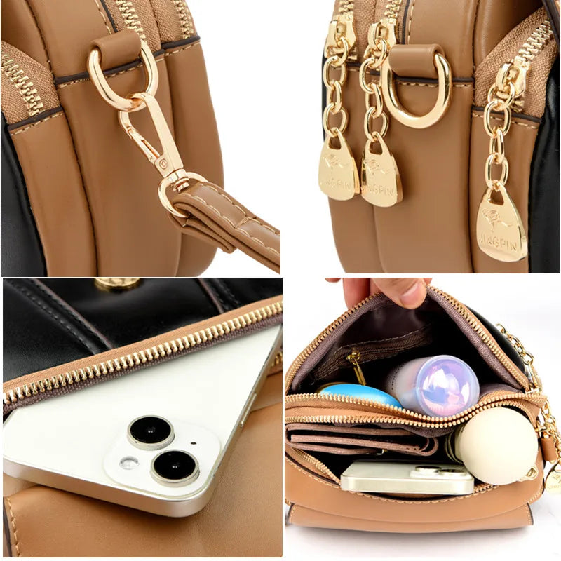 Luxury Women Handbags and Purses Casual Style Designer Crossbody Bags High Quality Leather Shoulder Messenger Bag 2025 Small Sac
