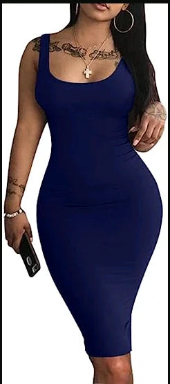 Vestido de Verão Sexy com Alças da AliExpress, Vestido Midi Sem Mangas Plus Size para Mulheres da Europa e América