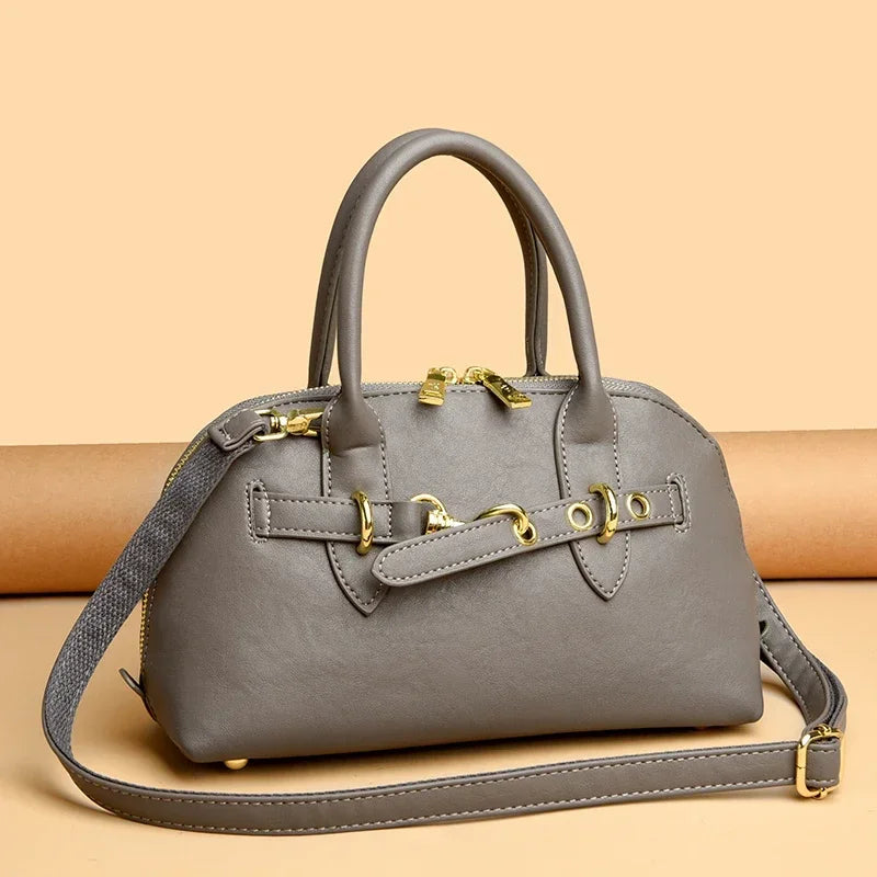 High Quality Leather Tote Bag Fashion Women Shoulder Messenger Bags Luxury Large Capacity Wear-resistant Handbag Female Sac