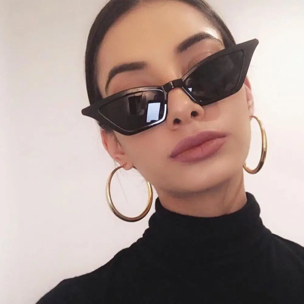 Novos Óculos de Sol Pequenos Cat Eye para Mulheres, Moda, Lentes Gradientes, Óculos de Sol Triangulares Femininos para Festas, Acessórios de Óculos UV400