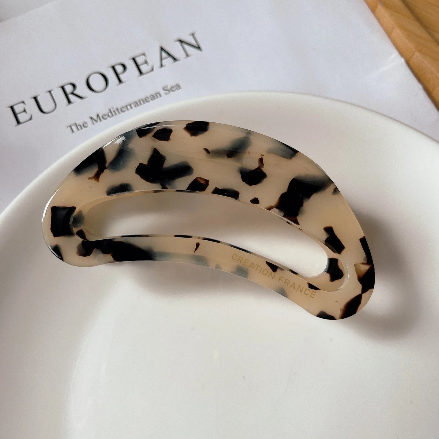 Garras de cabelo de moda feminina, estilo coreano, feitas de acetato com estampa de leopardo. Grande grampo para cabelo, acessórios de moda para meninas, presentes.